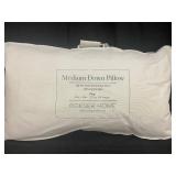 King Size Medium Down Pillow with 100% Cotton Shell
