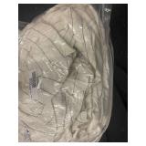 King Size 100% French Linen Sheet Set with Charcoal Pencil Stripe