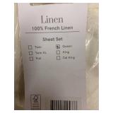 Bokser Home Queen 100% French Linen Sheet Set