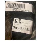 100% French Linen Sheet Set - Charcoal