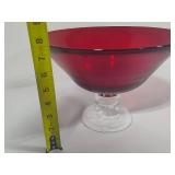 Stunning Ruby Red Large Candy Dish