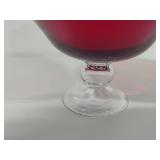 Stunning Ruby Red Large Candy Dish