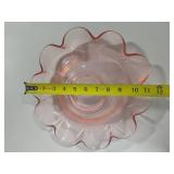Pink Depression Glass Serving Bowl