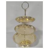 Three-Tier Silver Tone Serving Tray