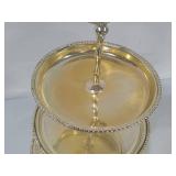 Three-Tier Silver Tone Serving Tray