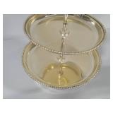 Three-Tier Silver Tone Serving Tray