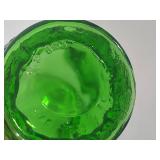 E.O Brody Crinkled Green Glass Vase