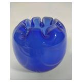 Art Glass Vase w/Pinched Rim