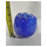 Art Glass Vase w/Pinched Rim