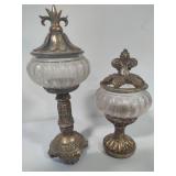 Crackle Glass Candle Holders