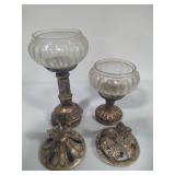 Crackle Glass Candle Holders