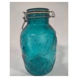 Large Turquoise Canning Jar