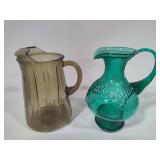 Colored Glass Pitchers