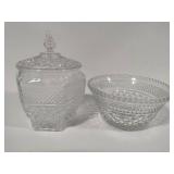 XL Glass Candy Jar w/Lid & Bowl