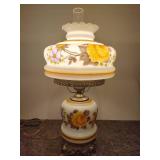 Stunning Hand Painted Hurricane Lamp