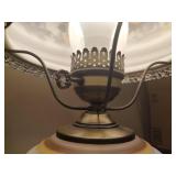 Stunning Hand Painted Hurricane Lamp