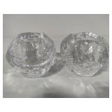Kosta Boda Snowball Candle Holders