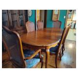 Wood Dining Room Table & Six Chairs **Note S Mpls Pick Up Location**