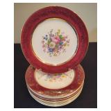 Salem 23K Encrusted Gold Dinner Plates