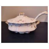 Haviland Soup Toureen, Ladle & Bone Dishes