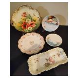 Asst Floral Plates/Serving Dishes