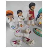 Hand Painted Mexican Nativity Scene