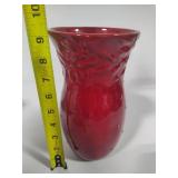 Crate & Barrel Red Vase