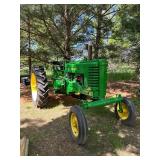 Vintage 1949 John Deere Tractor Model "A" with Wide Front-End Styling