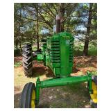 Vintage 1949 John Deere Tractor Model "A" with Wide Front-End Styling