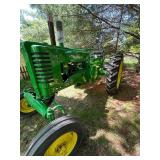 Vintage 1949 John Deere Tractor Model "A" with Wide Front-End Styling