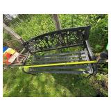 Outdoor Metal Garden Bench with Welcome Design