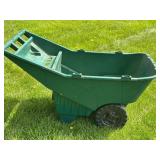 Heavy-Duty Green Yard Cart with Two Wheels