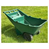 Heavy-Duty Green Yard Cart with Two Wheels