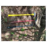 Set of 3 Heavy-Duty Pick Ax, Maul and Splitting Maul with Wooden Handles