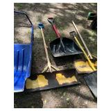 Collection of Snow Removal Tools with Aluminum Snow Pusher