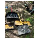 Collection of Snow Removal Tools with Aluminum Snow Pusher