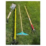 Collection of 12 Various Garden Hand Tools