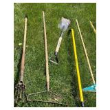 Collection of 12 Various Garden Hand Tools