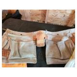 Sears Leather Tool Belt with Work Gloves and Cloth Towels