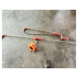 Lot of 2 Manual Drain Cleaners with Flexible Snakes