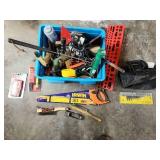 Assortment of Hand Tools and Accessories in Storage Box