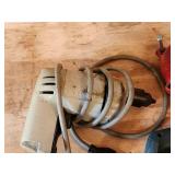 Collection of Vintage and Modern Drills with Red Vice