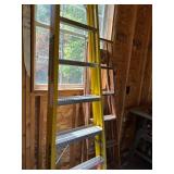 Keller Professional Grade Fiberglass Step Ladder 8ft and Wood Ladder