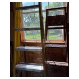 Keller Professional Grade Fiberglass Step Ladder 8ft and Wood Ladder