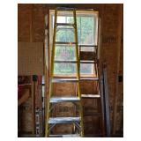 Keller Professional Grade Fiberglass Step Ladder 8ft and Wood Ladder