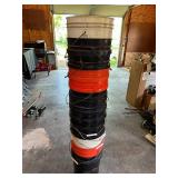 Collection of 13 Heavy-Duty Utility Buckets with Handles