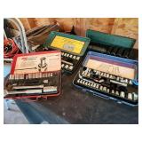 Lot of 3 Socket Wrench Sets with Various Sizes