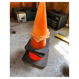 Set of 3 Large Orange Traffic Cones