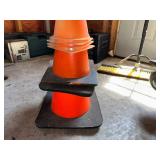 Set of 3 Large Orange Traffic Cones