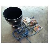 Collection of Bungee Cords and Adjustable Cord with Black Bucket